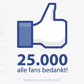 Nieuwe mijlpaal: 25.000 Facebook fans!