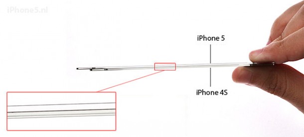 Scherm iPhone 5 vergeleken met iPhone 4S