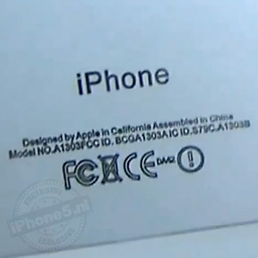 Opschrift op achterkant iPhone 5 klopt niet helemaal