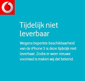 Vodafone stopt (tijdelijk) iPhone 5 verkoop